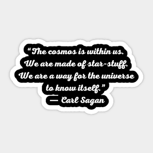 Quote Teez - Carl Sagan Sticker